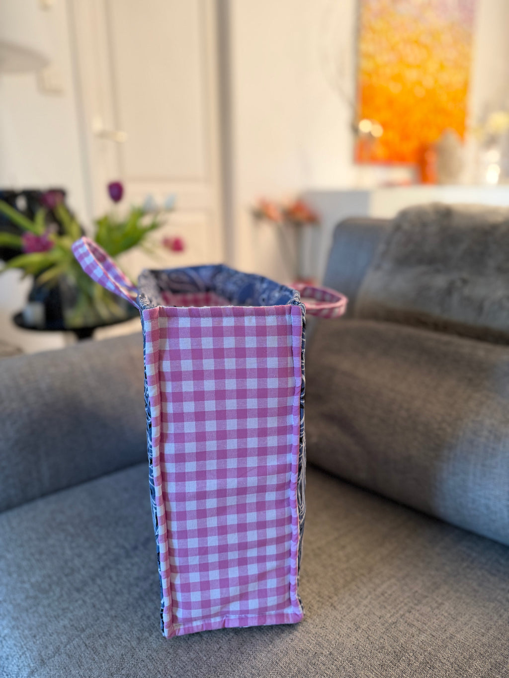 Sac cabas en bandana et Vichy - Billie