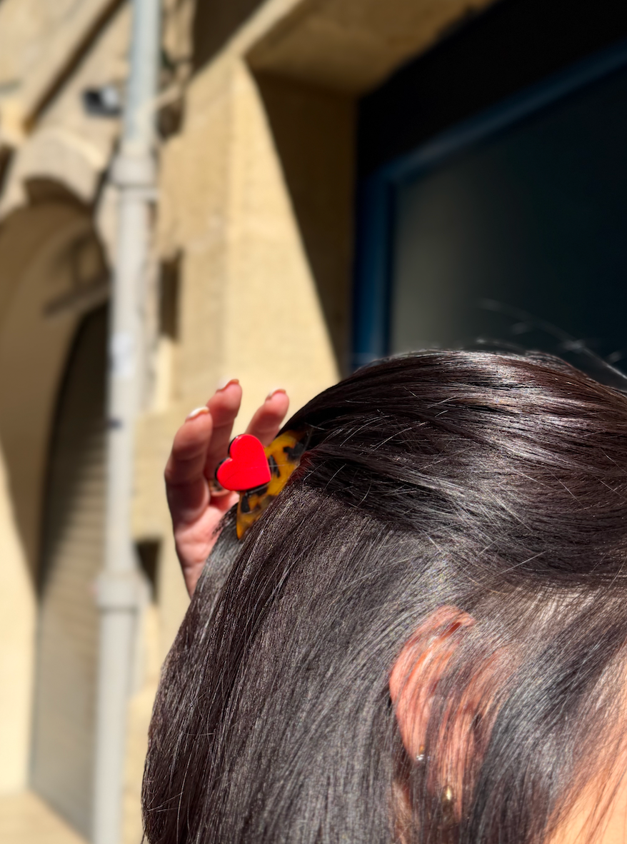 Pinces à cheveux coeur