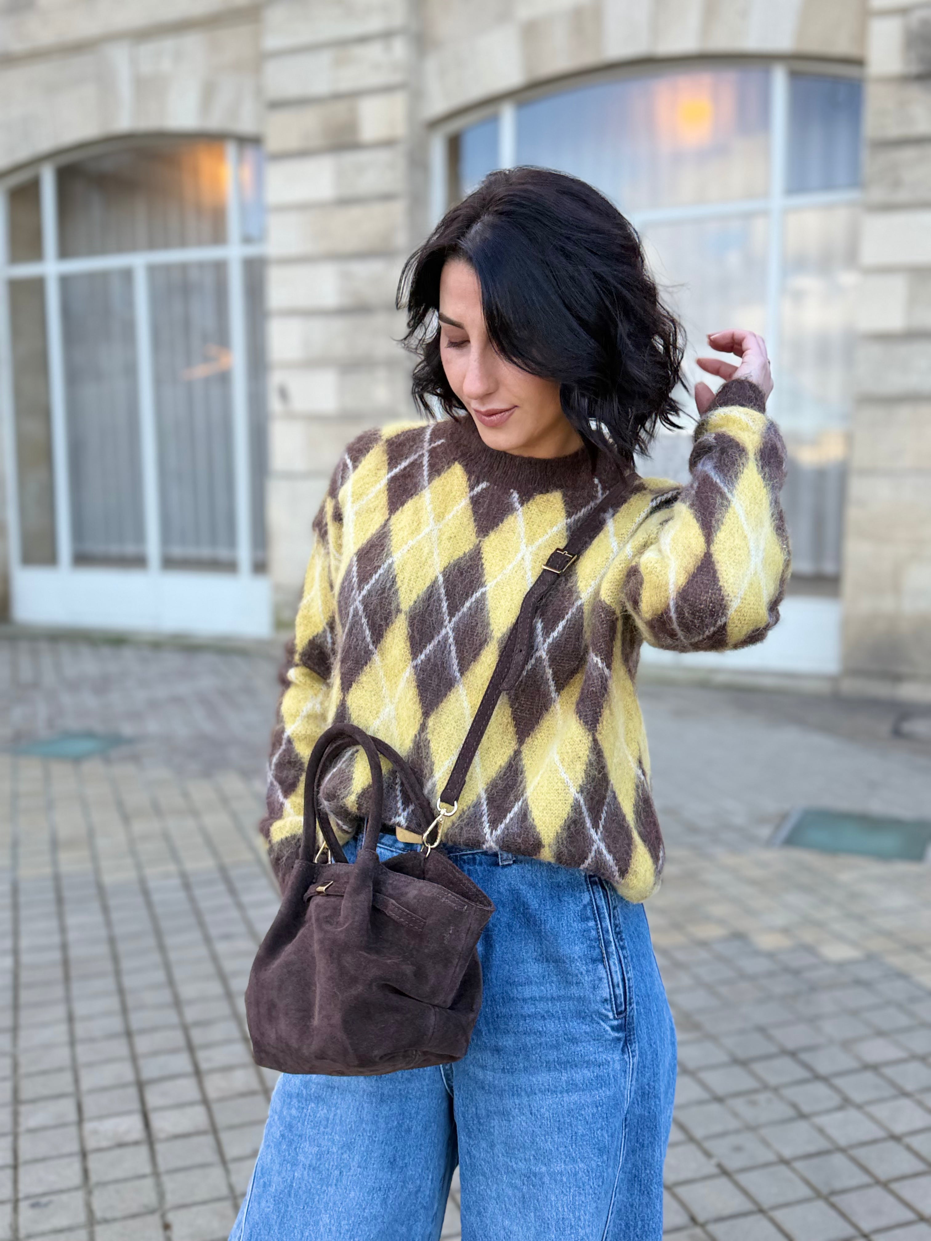 Pull Jacquard - Jaune