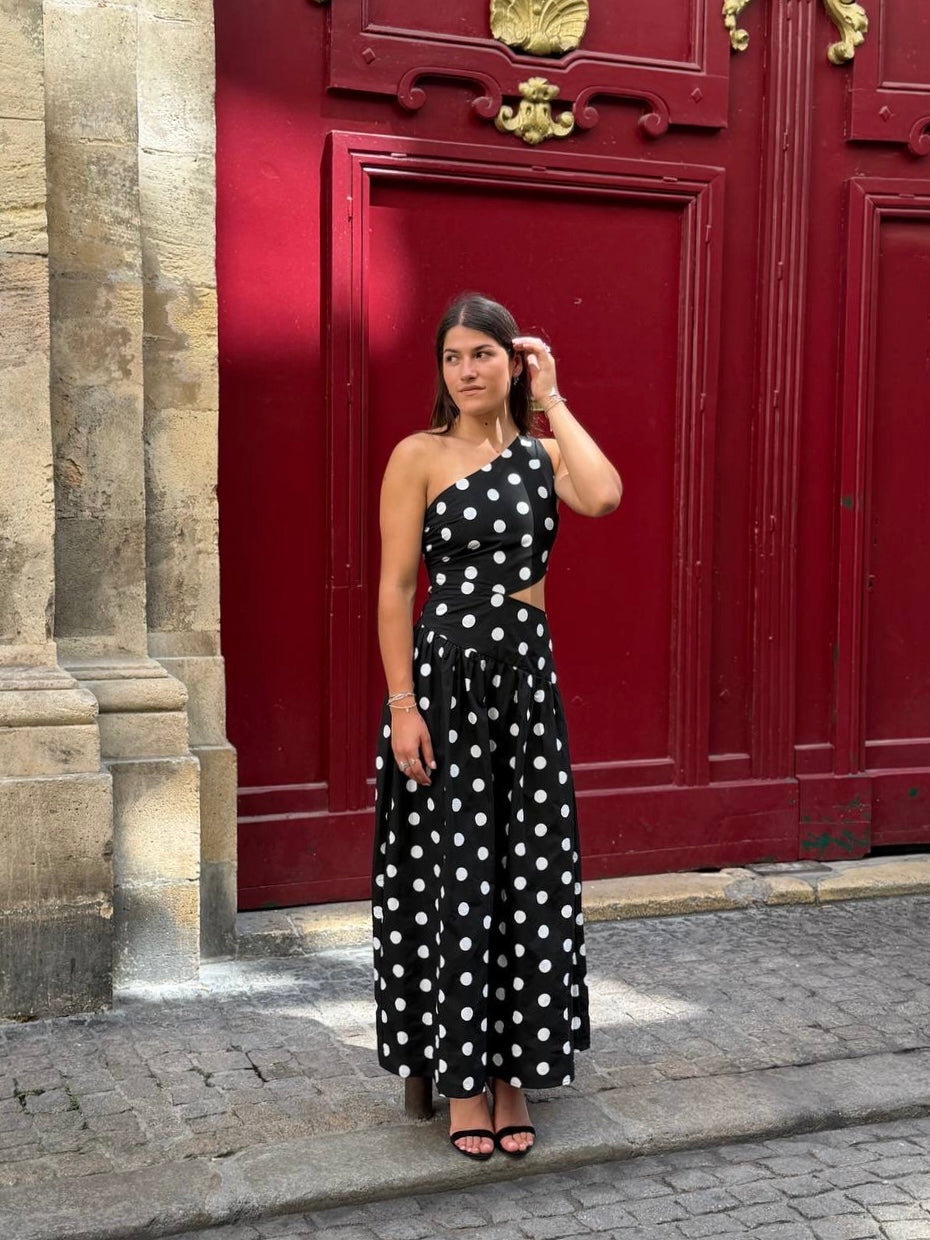 Robe à pois noire